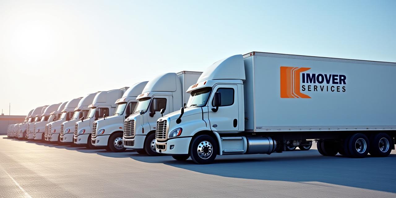 Side profile of Imover Services truck
